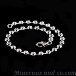 Bracelet chaîne boule argent 925.