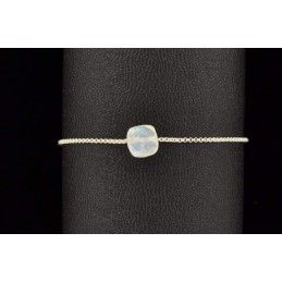 Bracelet labradorite facettée et argent 925.
