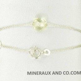 Bracelet chaîne et citrine.