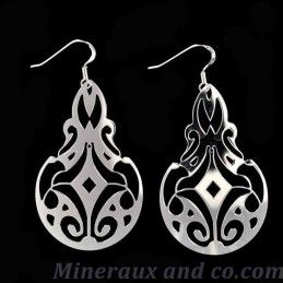 Fines boucles d'oreilles silver