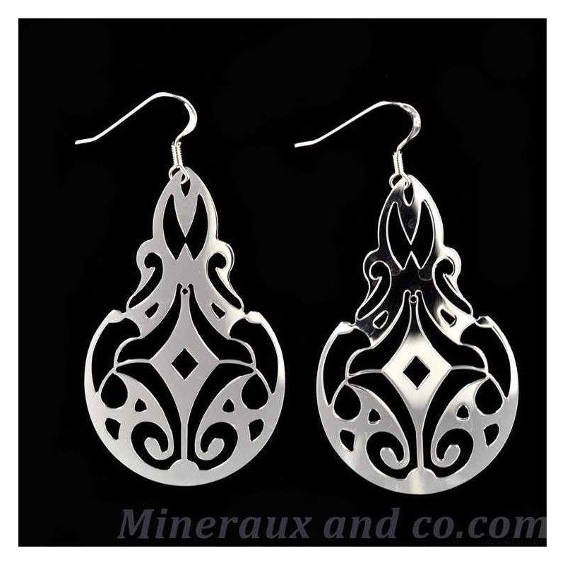 Fines boucles d'oreilles silver