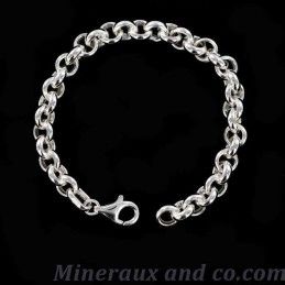 Bracelet grandes mailles argent 925.