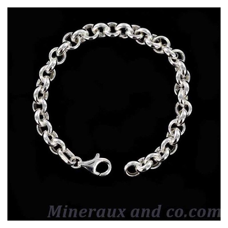 Bracelet grandes mailles argent 925.