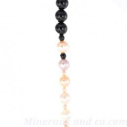 Collier sautoir perles de culture et d'onyx