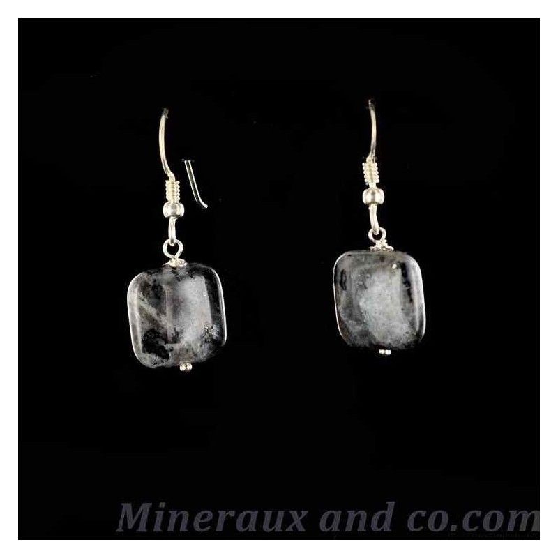 Boucles d'oreilles labradorite et argent