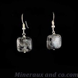 Boucles d'oreilles labradorite et argent