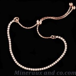 Bracelet serpentine zircon transparent