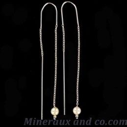 Boucles d'oreilles pendante perle