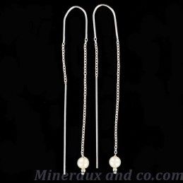 Boucles d'oreilles pendante perle