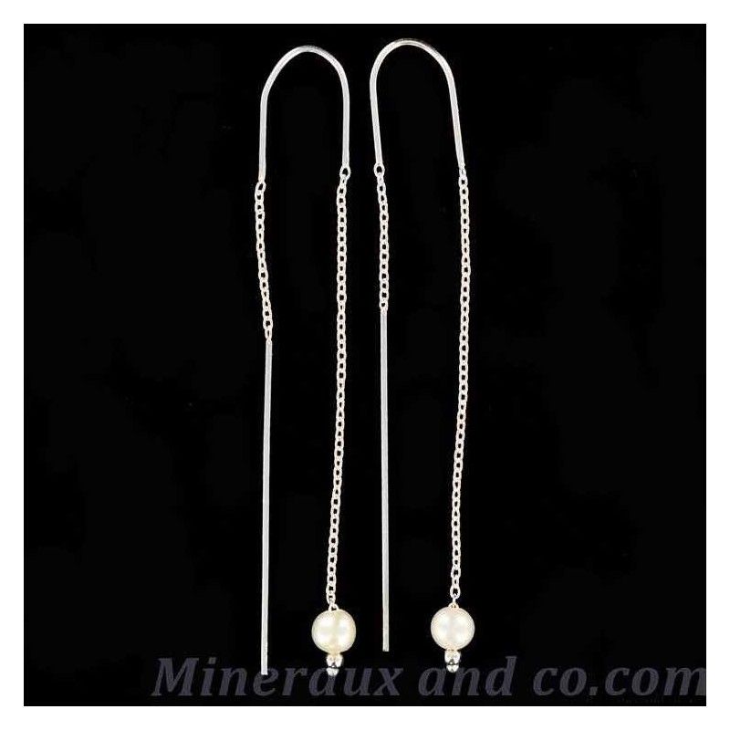 Boucles d'oreilles pendante perle