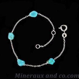 Bracelet turquoise et argent