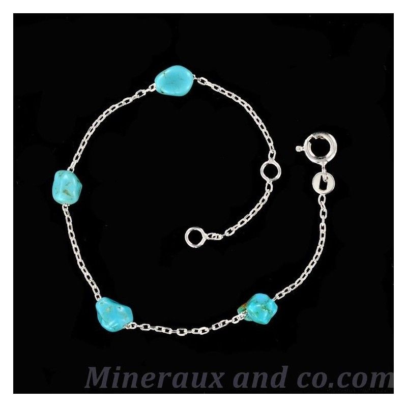 Bracelet turquoise et argent