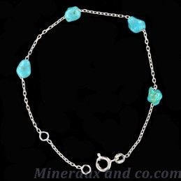 Bracelet turquoise et argent