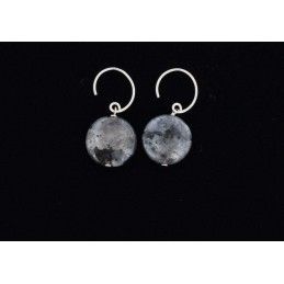 Boucles d'oreilles labradorite et argent