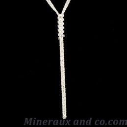 Collier chaînettes brillantes argent 925