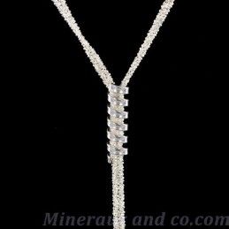 Collier chaînettes brillantes argent 925