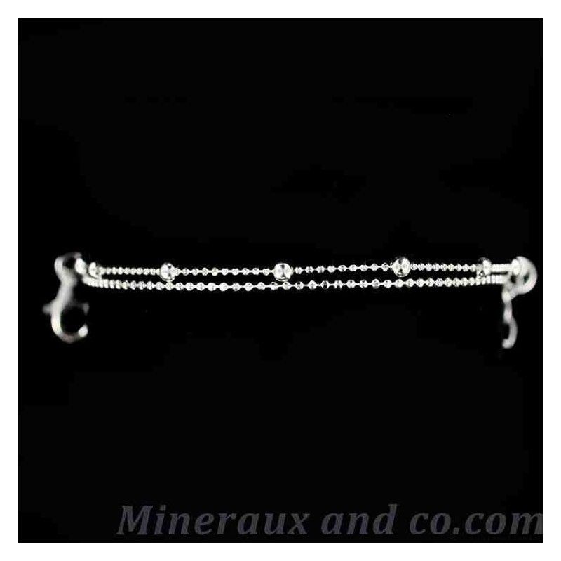 Bracelet deux fils argent