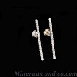 Boucles barrettes fines argent