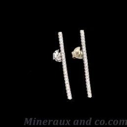 Boucles barrettes fines argent