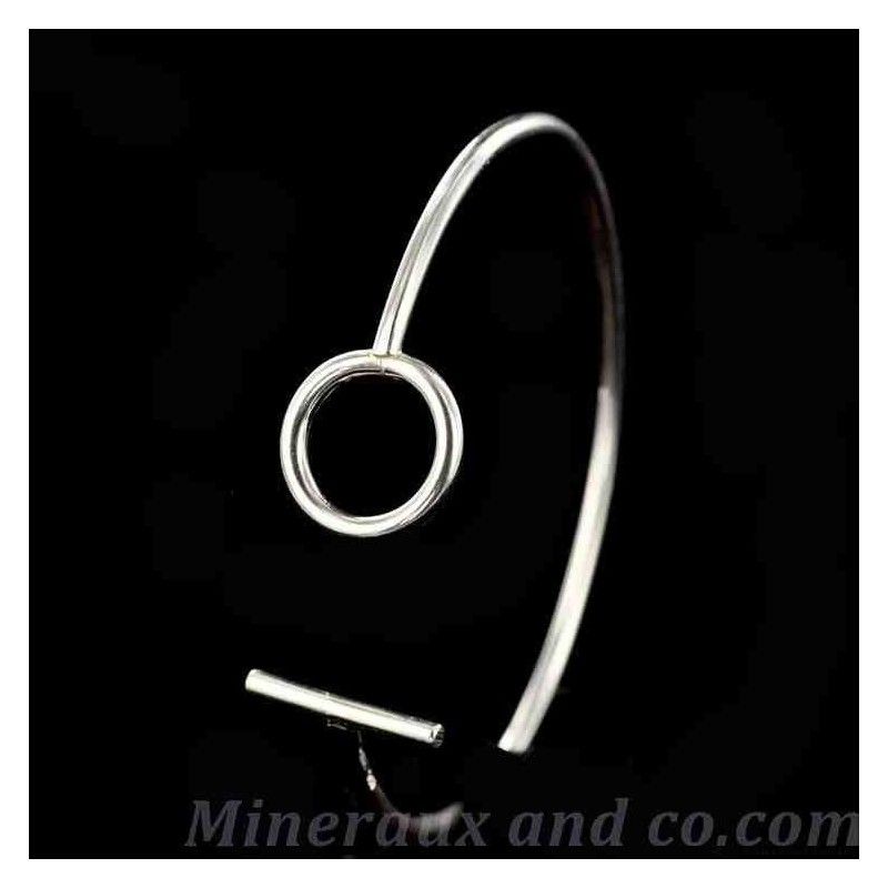 Bracelet cercle barre argent