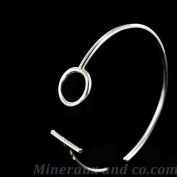 Bracelet cercle barre argent