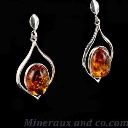 Boucles d'oreilles ambre