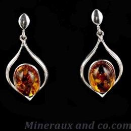 Boucles d'oreilles ambre