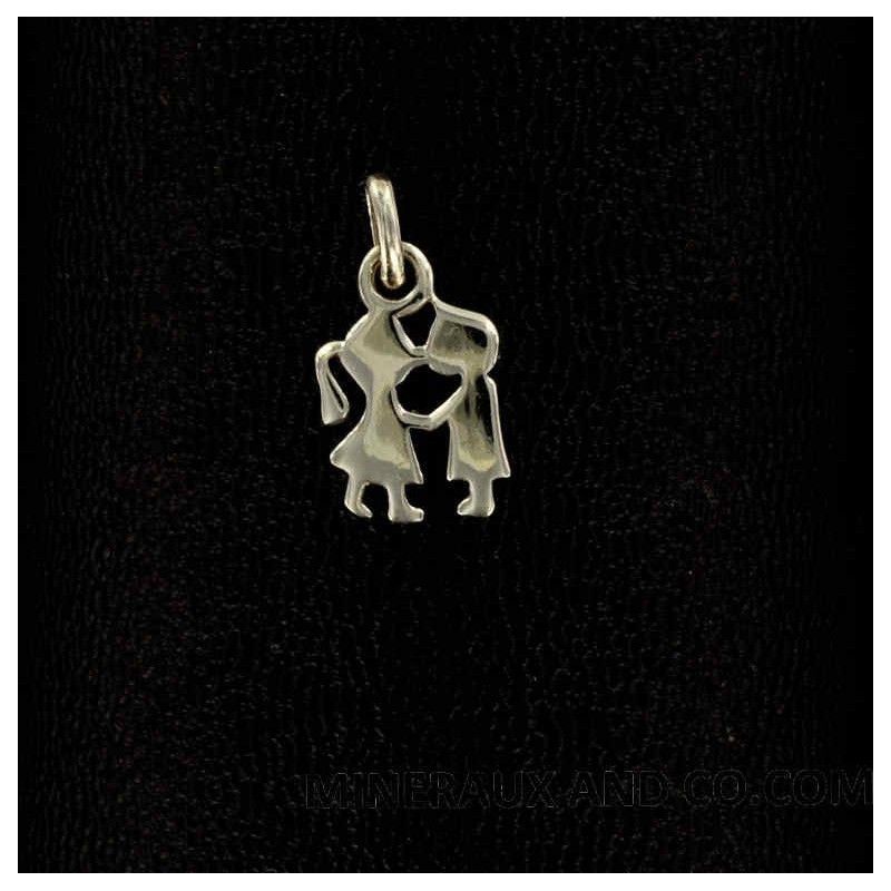 Pendentif argent 925 les amoureux.