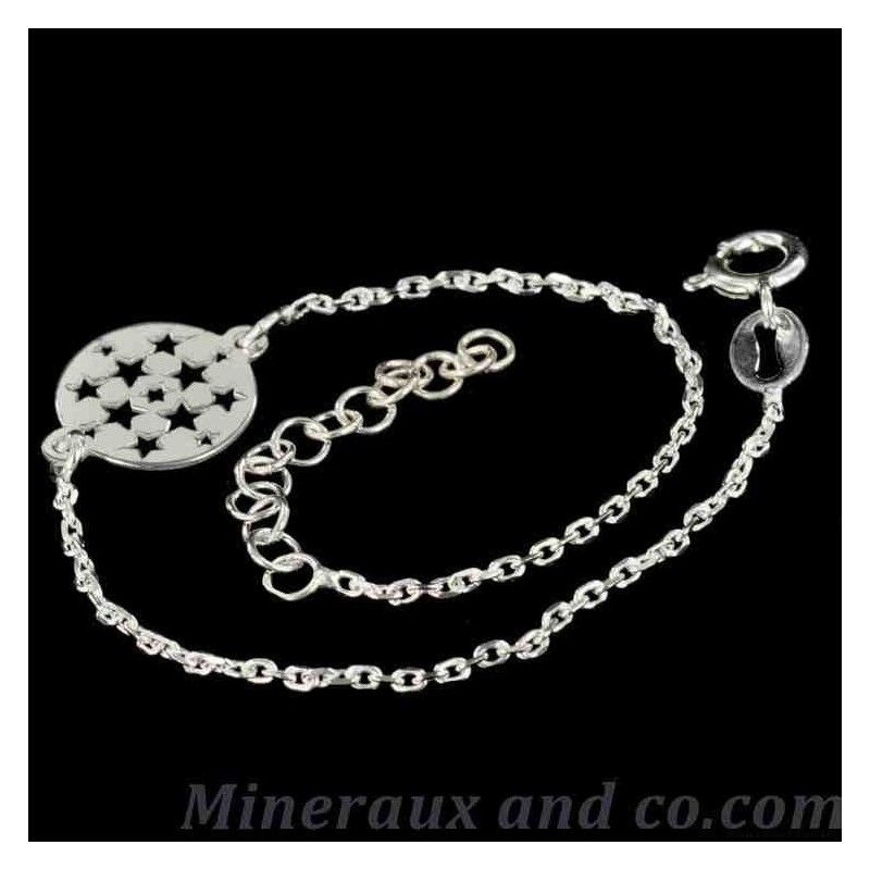 Bracelet chaîne et étoile argent Bracelet chaîne et étoile argent