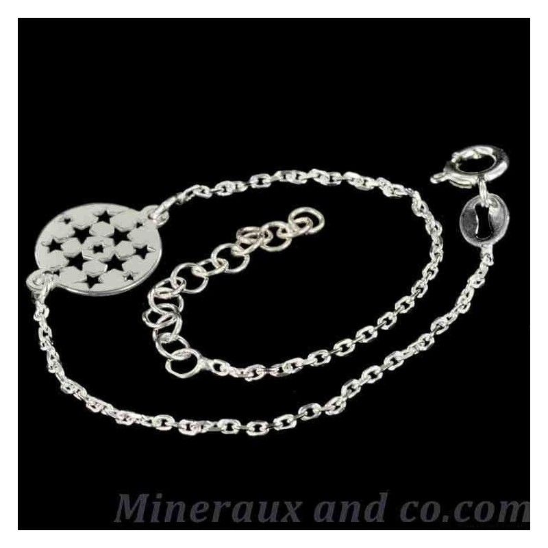 Bracelet chaîne et étoile argent