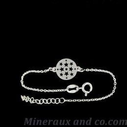 Bracelet chaîne et étoile argent