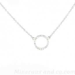 Collier cercle de zirconiums transparents