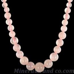 Collier en quartz rose