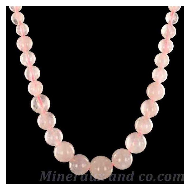 Collier en quartz rose