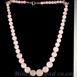 Collier en quartz rose