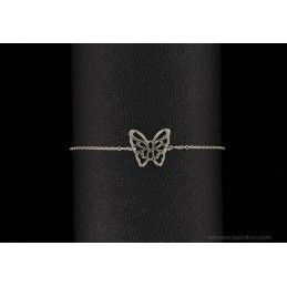 Bracelet papillon ajouré argent 925.