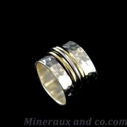 Bague argent et bronze