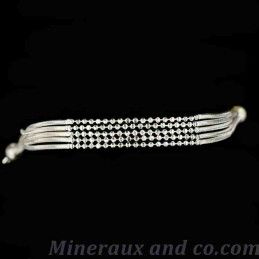 Bracelet cinq fils boules argent