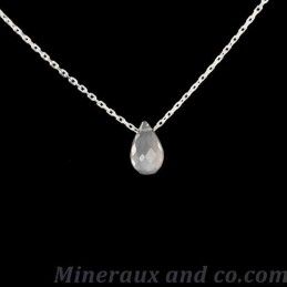 Collier argent et pierre de lune