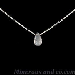 Collier argent et pierre de lune