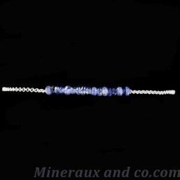 Bracelet perles de saphir chaîne argent