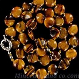 Collier en oeil du tigre