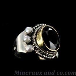 Bague bronze et onyx