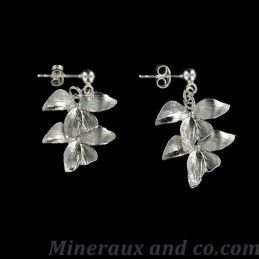 Boucles d'oreilles fleurs de lotus.