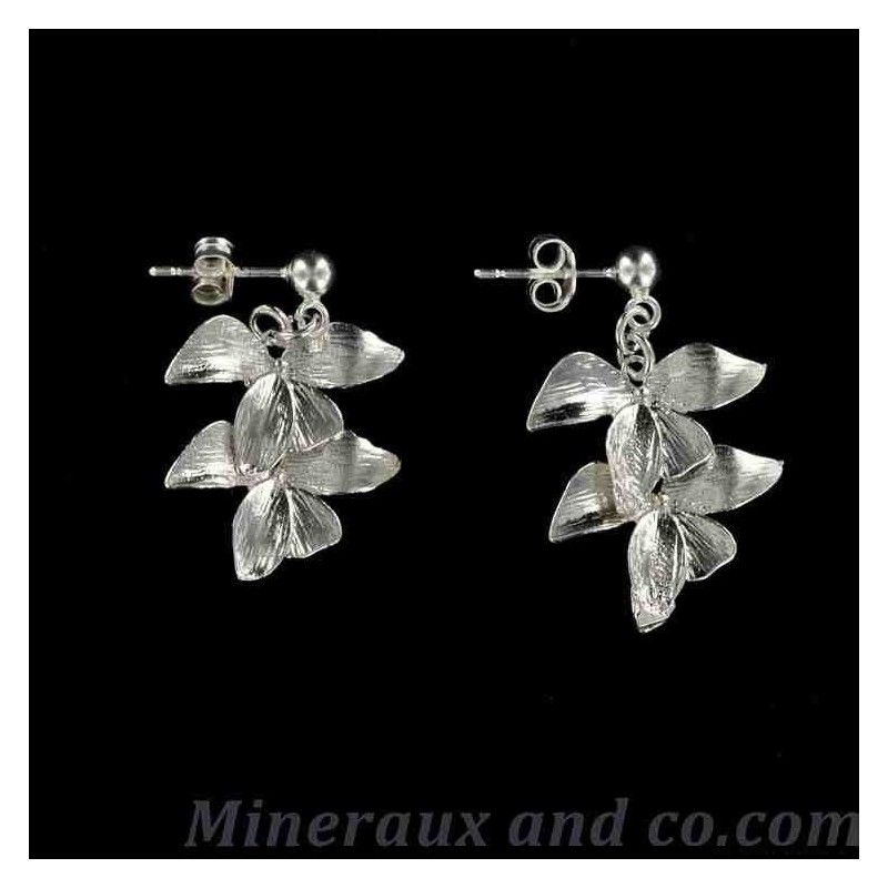 Boucles d'oreilles fleurs de lotus.