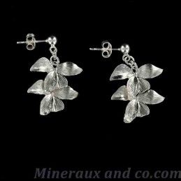 Boucles d'oreilles fleurs de lotus.