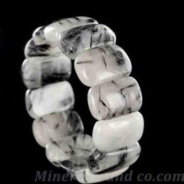 Bracelet quartz tourmaline rectangle.