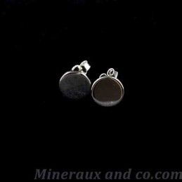 Boucles d'oreilles rond argent