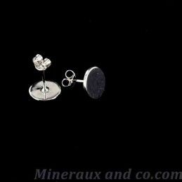 Boucles d'oreilles rond argent