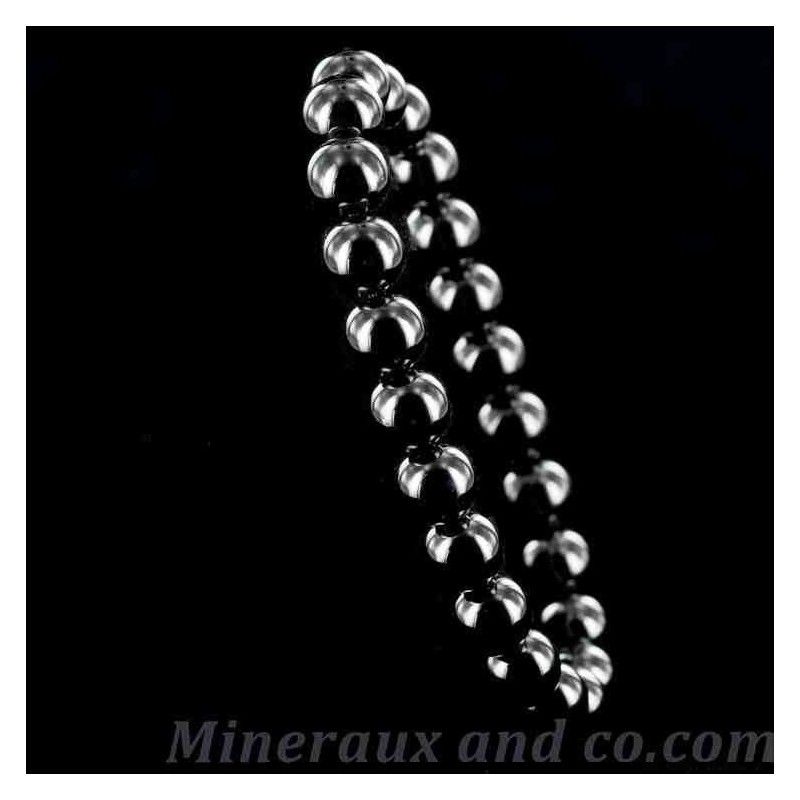 Bracelet perles hématite.